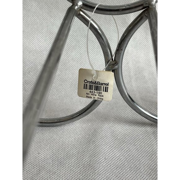 Crate & Barrel Arc Metal Wine Rack Tabletop 10Bottle Holder Free Standing Silver - Picture 5 of 5